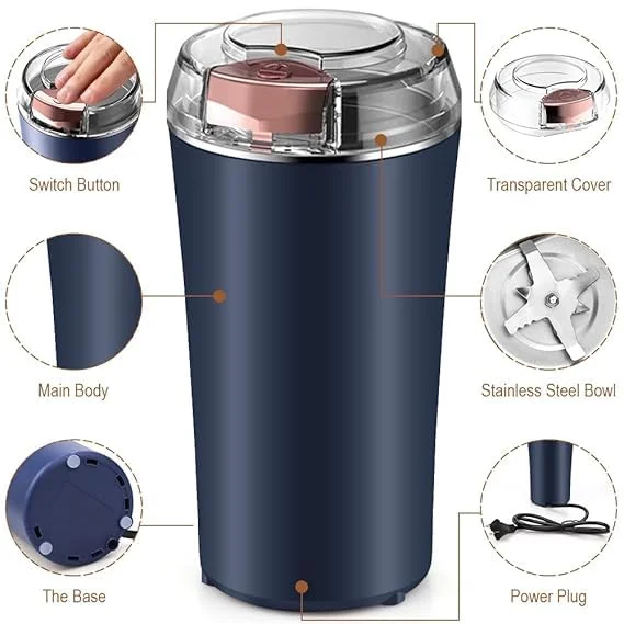 Electric Spice & Coffee Bean Grinder | Mini Mixer Grinder (Pocket Masala & Coffee Grinder) - Image 3
